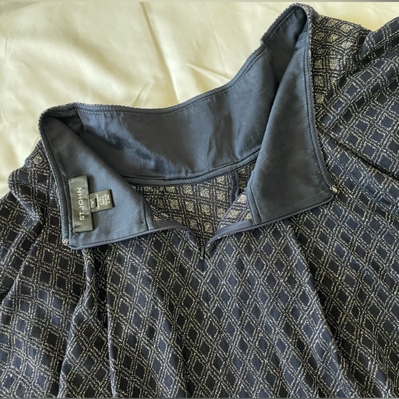 ST.JOHN MINI SKIRT SIZE 4 BLACK/SILVER - Picture 3 of 6